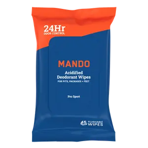 45CT Wipes | pH optimized Acidified Deodorant Wipes for pits, package, feet and beyond