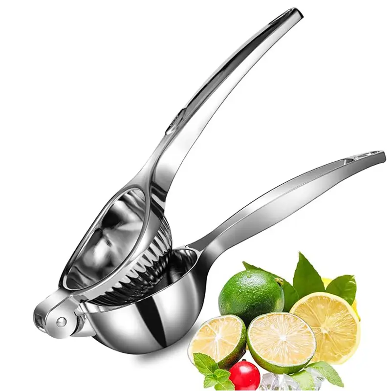 Heavy Duty Lemon Squeezer, Stainless Steel Lemon Fruit Press for Maximum Juice Extraction - Manual Citrus Juicer for Limes and Oranges