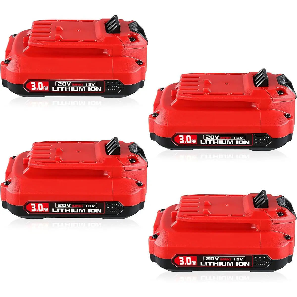 2/4Pack V20 3.0Ah Replacement Battery for Craftsman 20V Battery for CMCB202 CMCB204 CMCB201 CMCB104 Compatible with V20 Cordless Power Tools