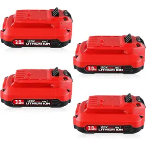 2/4Pack V20 3.0Ah Replacement Battery for Craftsman 20V Battery for CMCB202 CMCB204 CMCB201 CMCB104 Compatible with V20 Cordless Power Tools