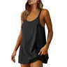 ANRABESS Women Athletic Dress Summer Tennis Workout Active Sports Mini Romper Dress Built in Shorts Travel Vacation Clothes Spaghetti Strap Sundress