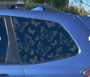 Universal Butterfly Decal Sticker 42x90cm, Matte Black Vinyl, Decorative Butterfly Window Wall Decal for Car Truck SUV Exterior or Home Decoration