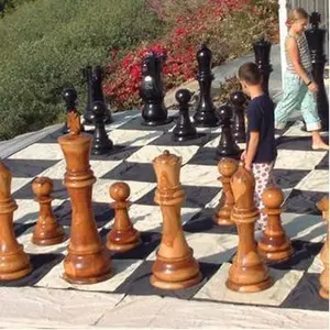 MegaChess Quick-Fold Nylon Giant Chess Mat With 24 Inch Squares