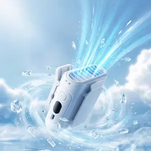 FUDUOO Portable Handheld High-Speed ​​Fan — 5 Adjustable Speeds & Waist-Clip Design. An Essential Companion for Summer Travel, Vacations, and Outdoor Activities — Great Holiday Gift!