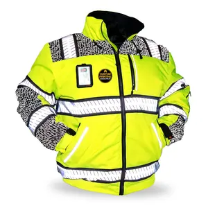 KwikSafety UNIVERSE Safety Bomber Jacket (LIMITED EDITION DESIGN) Class 3 ANSI OSHA Compliant Hi Vis Reflective Menswear - Model No.: KS5522