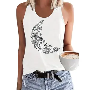 Women'S Casual Sleeveless Tank Top with Floral Print - Breathable Summer Top for Spring and Summer, Sleeveless Fashion Top | Floral Print Top | Lightweight Fabric