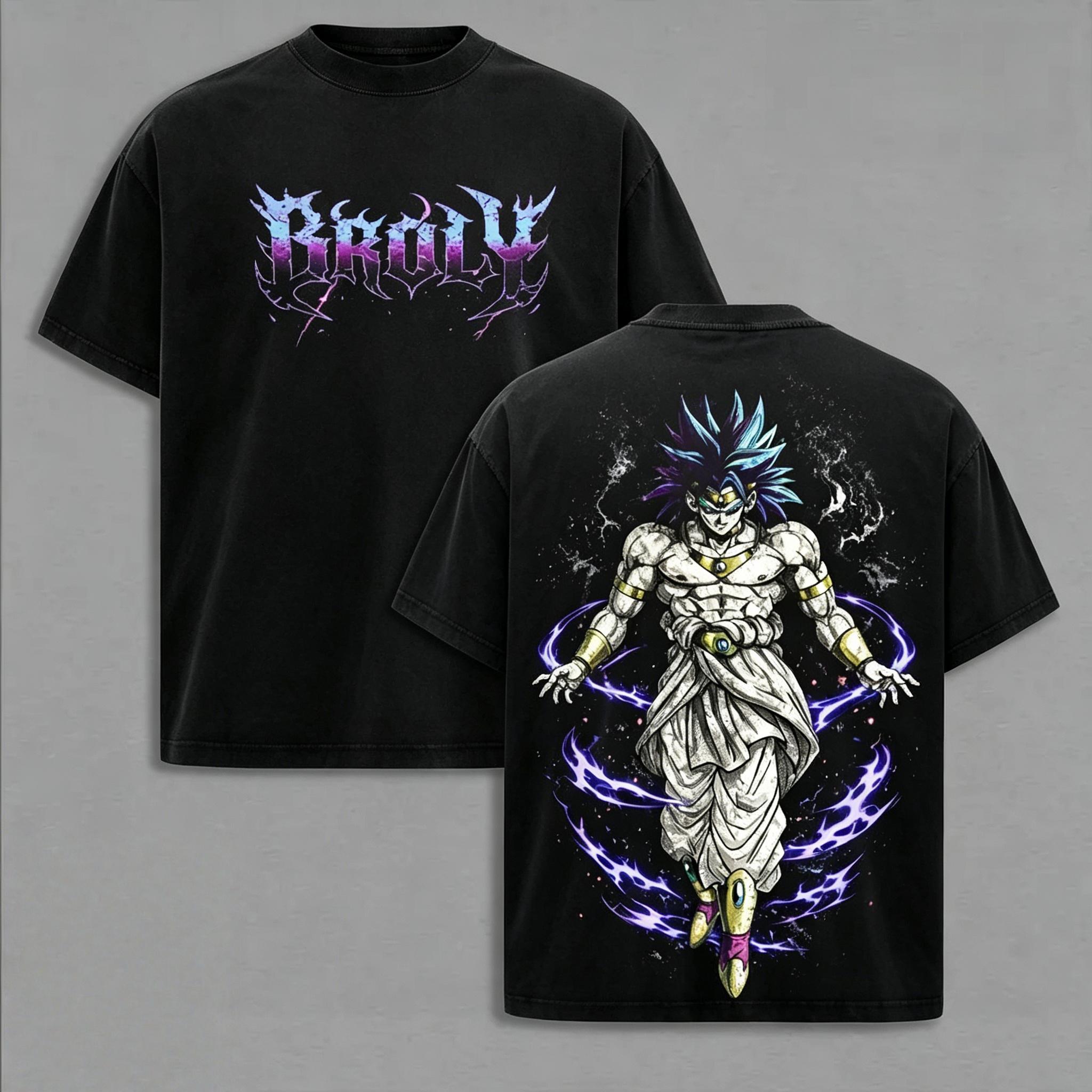 Broly - DBZ Vintage Washed T-Shirt, Relaxed Fit, Heavyweight Cotton, Unisex Streetwear Casual Wear, Legendary Super Saiyan Graphic Tee, Gift for Anime Fans 67 shirt silverfish clothes trend gift  funny graphic tee men’s trendy t-shirts deals