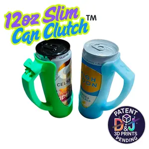 12oz Slim Can Clutch Customizable Can Holder for Red Bull Alani Celsius Truly White Claw Portable 3D Printed Drinkware with Personalized Design Tumbler - Mug, Customized, Plastic