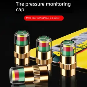 Car tire pressure monitoring cap, tire air pressure cover, measuring cap, valve core tire pressure monitor, safety tire pressure cap