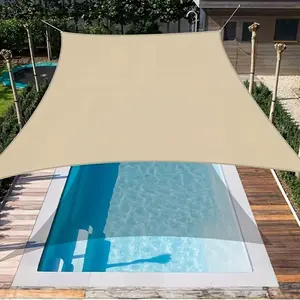 Waterproof Rectangular Sunshade Sail - Durable Polyester Blend, Outdoor Awning for Patio & Garden