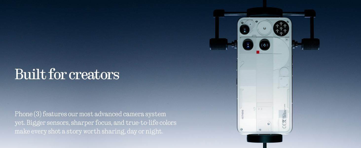 Nothing Phone (3) Cell Phone, 2025 New 5G Unlocked Phones 512GB, Android 15, Snapdragon 8s Gen4, AI Mobile Phones with Four 50MP Cameras & AMOLED Display, 5150mAh, Glyph Interface, Smartphone White