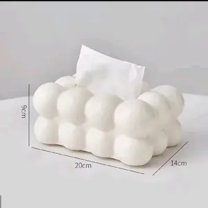 Cloud Aesthetic Tissue Box Decor - White Cloud-Shaped Decorative Tissue Box