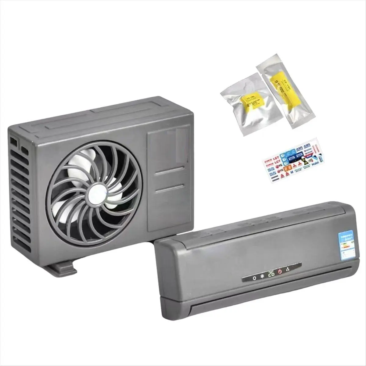 Compact Mini Air Conditioner A - Functional Plastic Body Car Air Outlet Fragrance, Aromatherapy Perfume, Long-Lasting Interior Decoration Ornaments, Fits Car Interior
