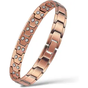 Men Copper Magnetic Anklet, Pure Copper Ankle Bracelet with 3500 Gauss Magnet bracelet Wearable