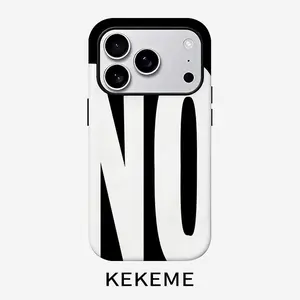 Creative NO pattern, stylish and unique 2-in-1 mobile phone case, durable, anti-drop and Shockproof, suitable for iPhone 17 16 15 14 13 12 11 Plus Pro Max Air, Samsung Galaxy S series and A series, gifts for relatives and friends