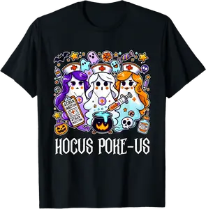 Funny Witches Nurse Spooky Nurse Witch Halloween Nursing Pun T-Shirt - Alyssagor Shop 41B0DFW4HY6D