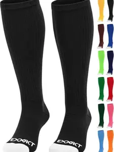 Exxact Sports Over the Calf Baseball Socks - Athleisure, Active, Baseball-Themed Mid-Calf Socks for Football, Softball, Youth & Adult Sizes, Athleisure Mid-Calf Socks