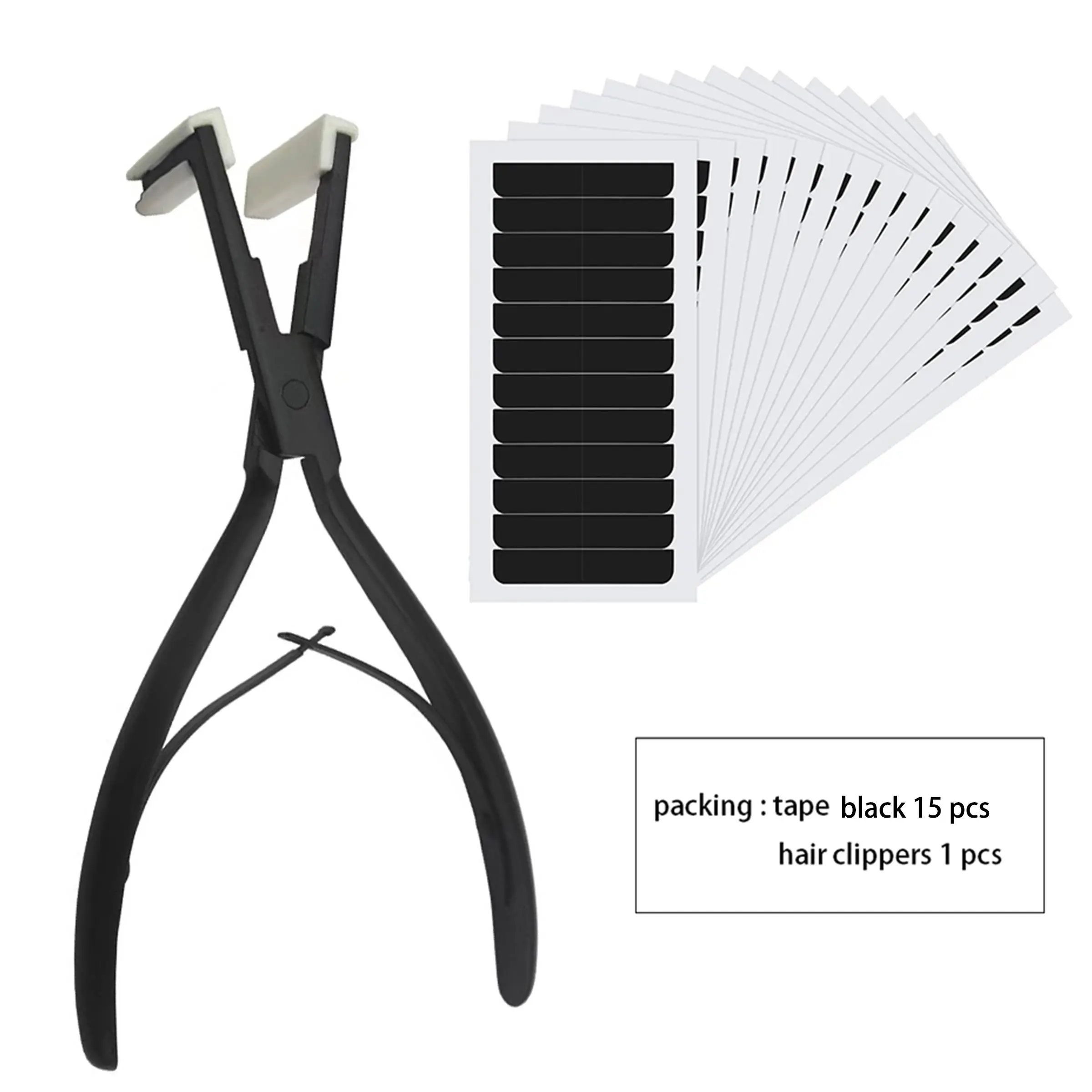 Hair Extension Tool Set, 1 Set Hair Extension Tape & Stainless Steel Hair Extension Pliers, Professional Wig Accessories for Salon & Home, Hair Extensions Tape