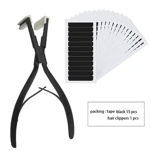 Hair Extension Tool Set, 1 Set Hair Extension Tape & Stainless Steel Hair Extension Pliers, Professional Wig Accessories for Salon & Home, Hair Extensions Tape