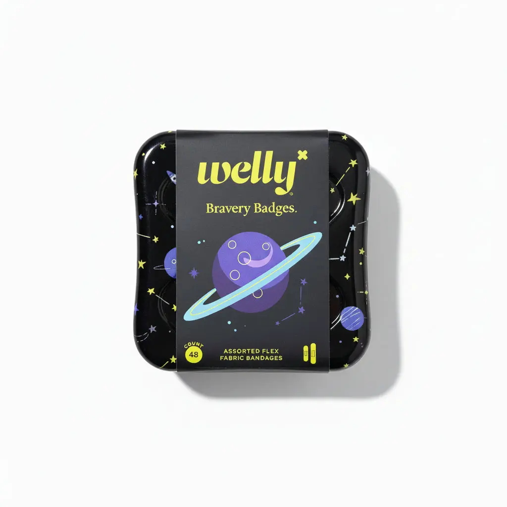 Welly Kids’ Flex Fabric Bandages – Space – 42Ct / 48Ct