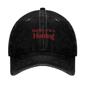 It's A Bad Day To Be A Hot Dog Embroidered Baseball Cap
