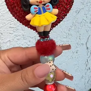 Red Beaded Mirror HANDMADE