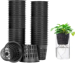 50 count 3 Inch Heavy Duty Net Pots,Hydroponic Cups,Garden Slotted Mesh Net Cups,  Net Pots for Hydroponics