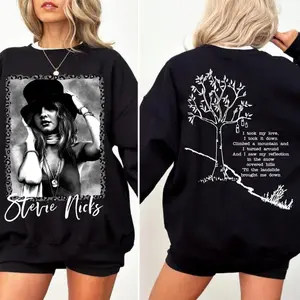 Stevie Nicks Landslide Lyric T-Shirt, Vintage Fleetwood Mac Graphic Tee, Retro Rock Music Fan T-Shirt for Women Men Gift