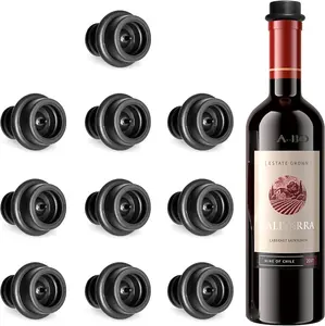 Wine Vacuum Pump with wine stoppers, Leak-Proof, Food-Grade Silicone Stoppers - Preserves Wine Freshness Longer, Fits Nearly All Wine Bottles Utensils Reusable