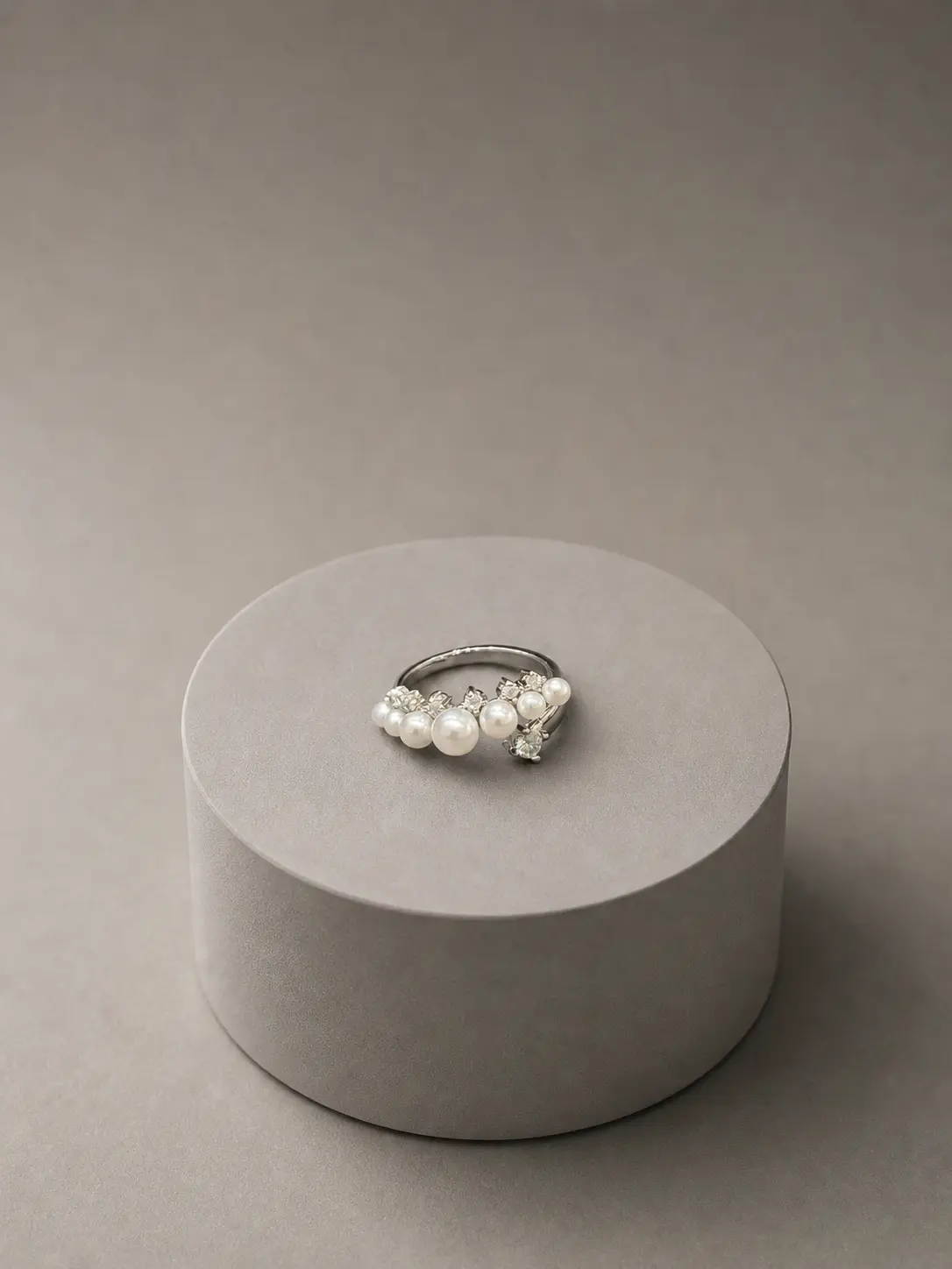 Celeste Pearl Cluster Ring
