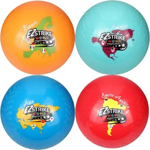 8.5'' Playground Ball Set, Posh Rubber Dodgeballs for Kids and Adults, Handball Kick Ball for Outdoor and Indoor Games, Rubber Balls Includes Pump