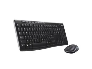 Logitech MK270 Wireless Keyboard And Mouse Combo For Windows, 2.4 GHz Wireless, Compact Mouse, 8 Multimedia And Shortcut Keys, For PC, Laptop - Black