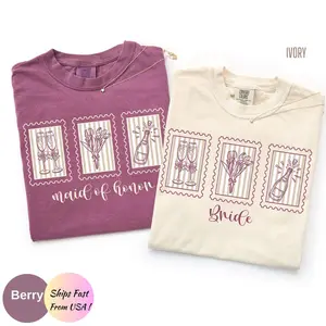Custom Bridal Party 2026 Comfort Colors Shirt, Matching Wedding Shirt, Off To Party Bride Tee, Wedding Party Bachelorette Shirt, Trendy Bride Shirt, Full Size, Full Color