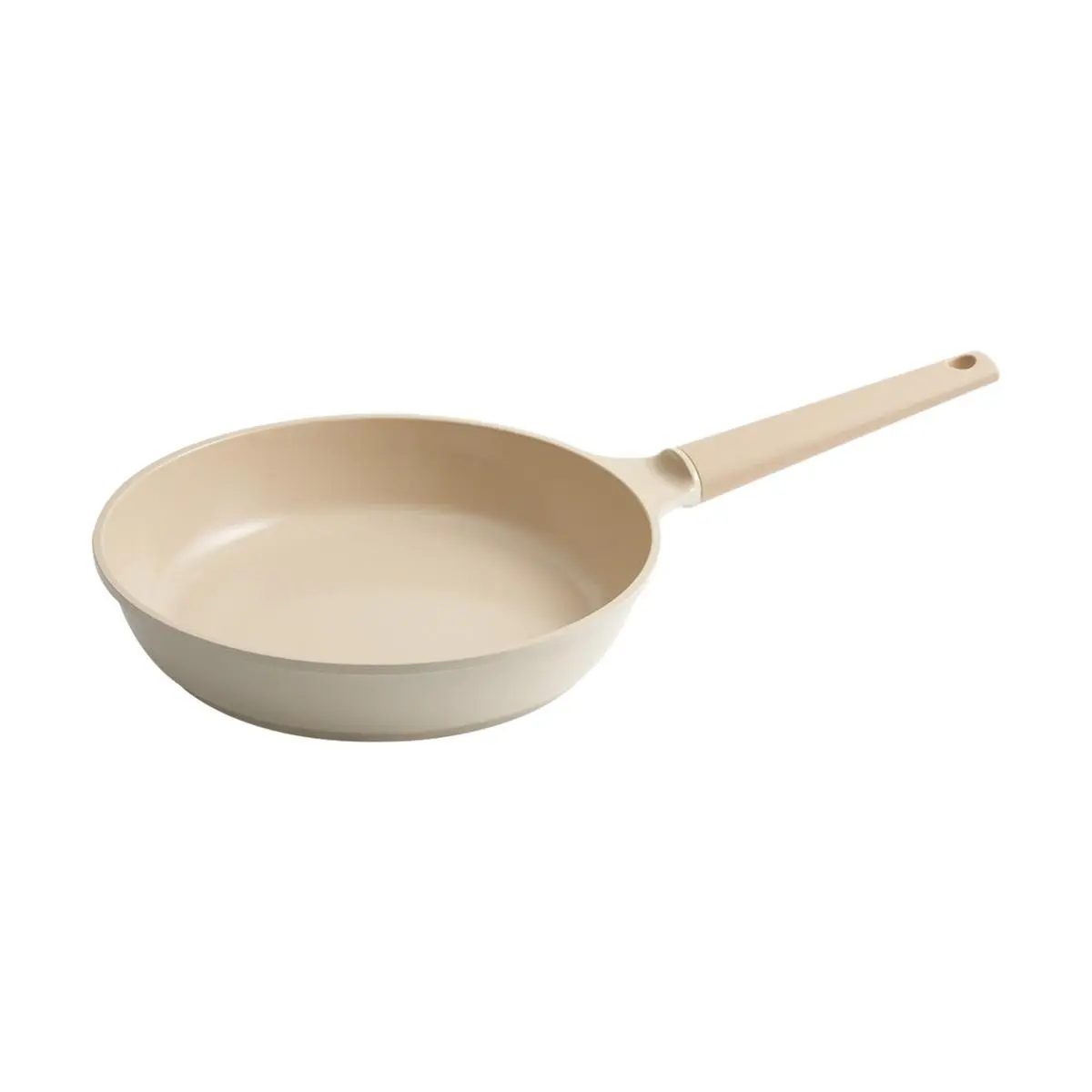 Truecook 28cm Beige Ceramic Nonstick Frying Pan - Korean Style Skillet for Eggs, Steak, Stir-Fry