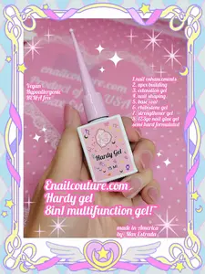 Hardy Gel   123go nails Clear Gel Nail 15ml Nail Strengthener Builder in a Bottle Nail Extension Hard Gel Soak Off Long Lasting UV Gel Clear 8 in 1