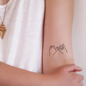 1pc Pinky swear temporary tattoo | friendship tattoo | boho tattoo | boho jewelry | hand tattoo | bohemian gift | festival tattoo | Gift | Fake Tattoos