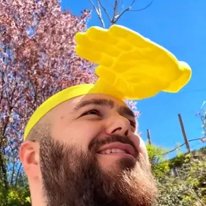 Funny Yellow Hand Palm Sun Hat Headband Creative Quirky Headwear Outdoor Sports Sunshade Visor Cap Men Women Party Gift