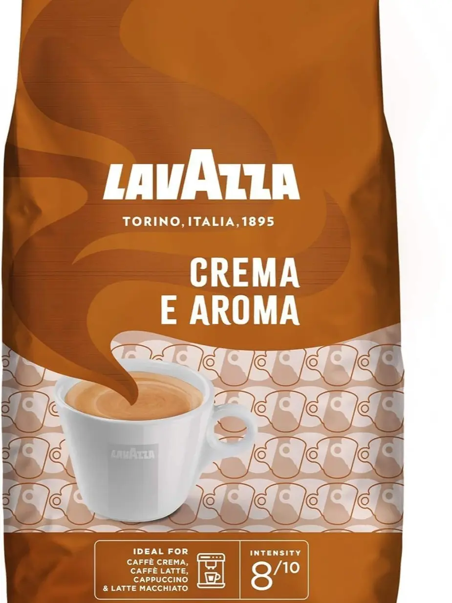 Lavazza Crema E Aroma Whole Bean Coffee Blend, 2.2-Pound Bag , Balanced medium roast with an intense, earthy flavor and long lasting crema, Non-GMO
