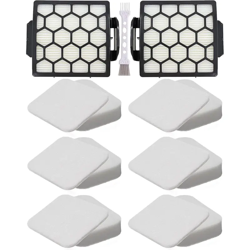 for Shark ZU62 ZU60 Navigator Zero-M Self-Cleaning Brushroll Pet Pro Upright Vacuum Replacement Filter Compare ZU62C NV150 NV151 NV251 NV255 Part 1238FT60 1239FT60,2 Filter 6  6 Felt Kit