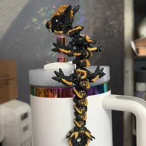 Steampunk dragon straw topper