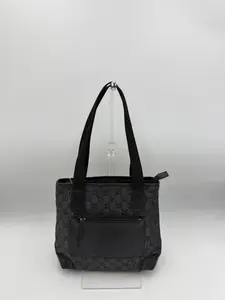 Pre-owned Denim Small Leather Goods Gucci GG Canvas Black Tote