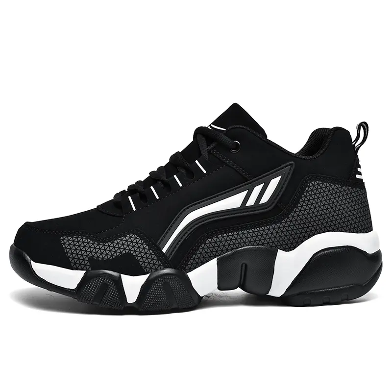 UPGROTH Men's Chunky Sneakers, Sporty Chic Color Block Cloth & PU Leather Low-Tops with Cushioned Sole for Daily Commuting, Casual Running Shoes, Gym Shoes