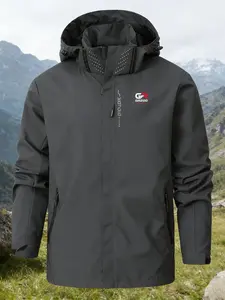 GR Gazoo Racing Men's Waterproof Hooded Windbreaker Mountain Trekking Rain Jacket for Auto Fans