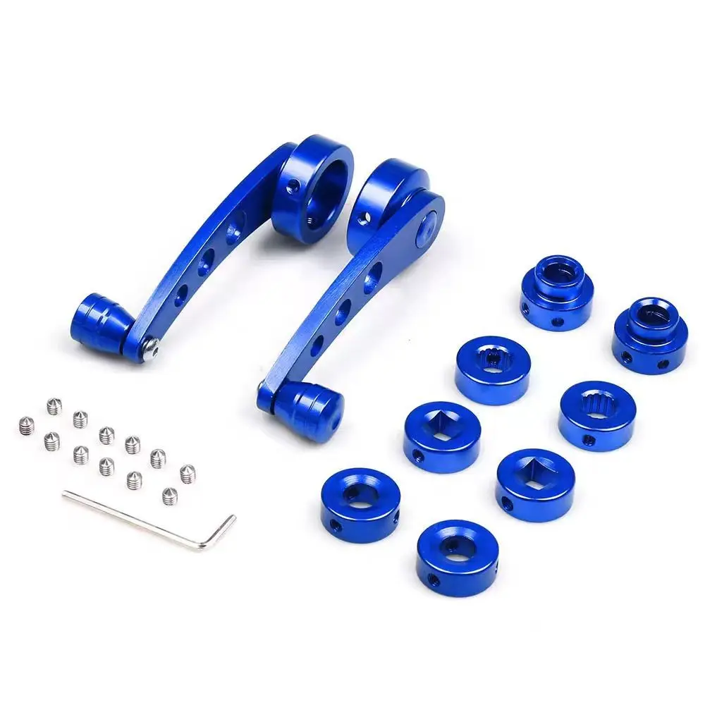 A pair of two or so universal aluminum alloy window crank handles Parts, suitable for manual operation up and down of car Windows Window Regulator