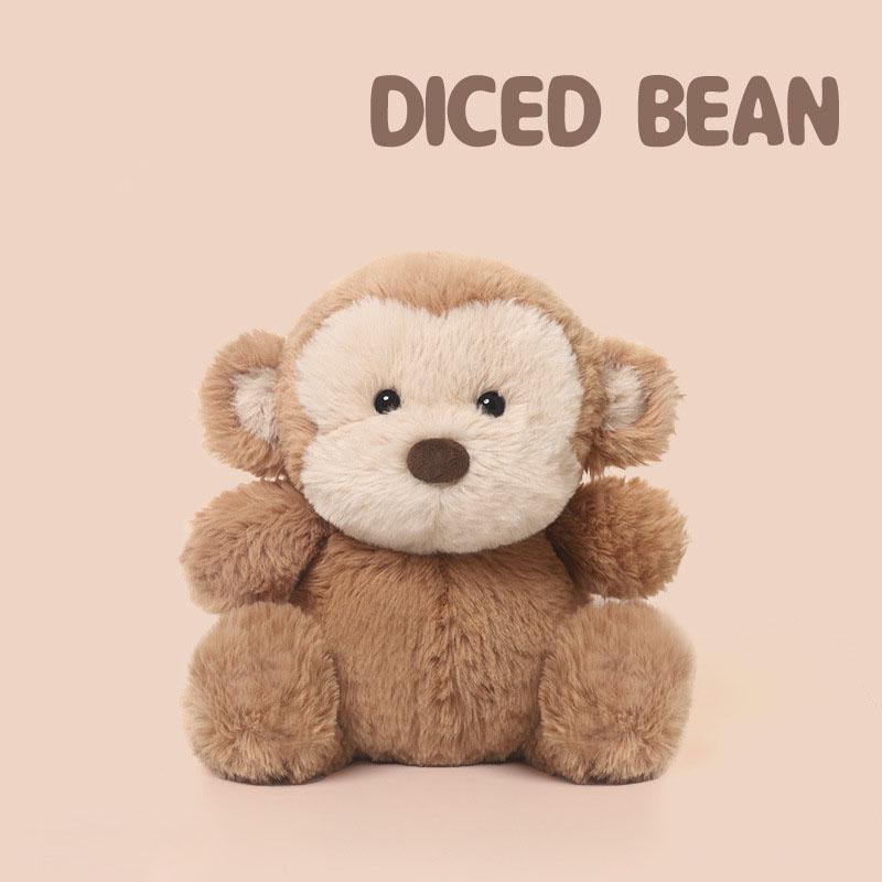Soft Fabric Monkey Plush Toy, Cute Pet Stuffed Animal, Perfect Gift or Home Decor, Bean Series Monkeys, Adorable and Cuddly, Soft Stuffed Figure