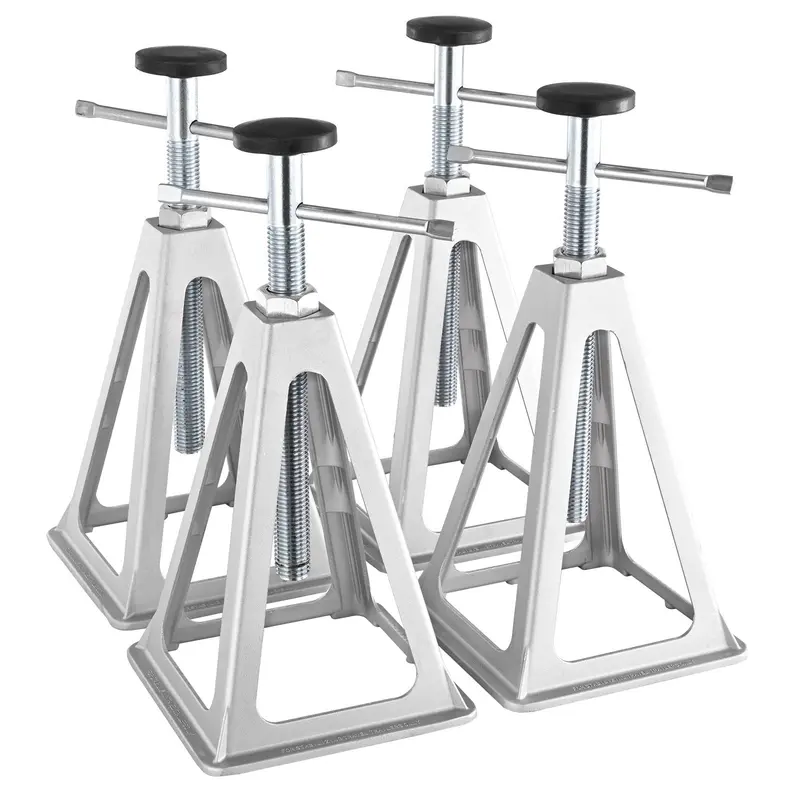VEVOR 4-Pack Portable Aluminum Alloy RV Stabilizer Jack Stands, 6000 Lbs Capacity 20# Galvanized Single Screw Jacks, 11-17 in Adjustable, Cushioned Rubber Top, 6.6lb, Fits RVs Trailers Campers