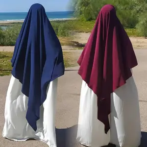 Long tail khimar hijab single layer khimar with niqab