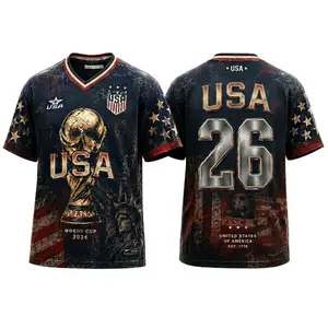 USA Flag Graphic Football Shirt, American Soccer Supporter Jersey, Retro USA Fan Tee, Patriotic Football Streetwear Jersey, Vintage USA Soccer Graphic Shirt, WC 2026 Supporter Jersey, USA Pride Soccer Fan Jersey