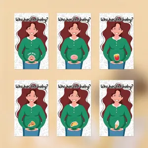 40pcs Fun Baby Shower Games for Girl and Boy ，Scratch-Off Reveal Cards, Party Activity Ideas, Interactive Scratch Off Game