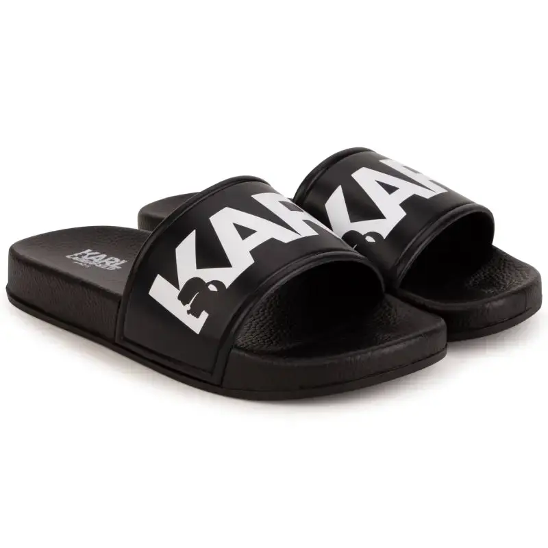 Karl Lagerfeld Black White Logo Slides